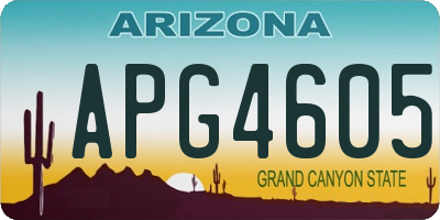 AZ license plate APG4605