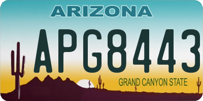 AZ license plate APG8443