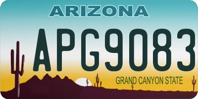 AZ license plate APG9083