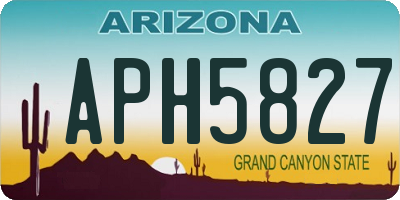 AZ license plate APH5827