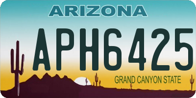 AZ license plate APH6425