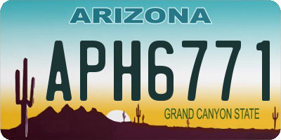 AZ license plate APH6771
