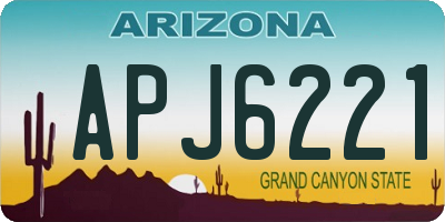 AZ license plate APJ6221