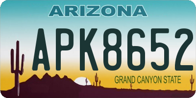AZ license plate APK8652