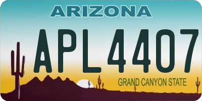 AZ license plate APL4407