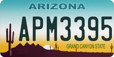 AZ license plate APM3395