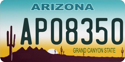 AZ license plate APO8350