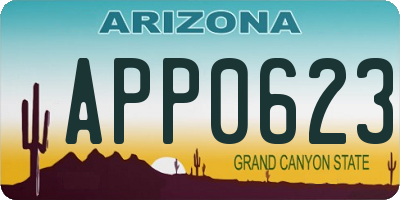 AZ license plate APP0623
