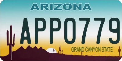 AZ license plate APP0779