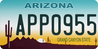 AZ license plate APP0955
