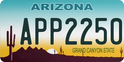 AZ license plate APP2250