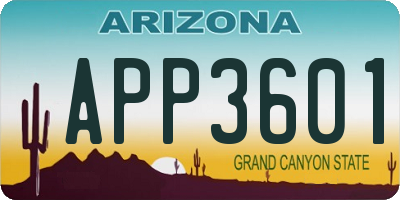 AZ license plate APP3601
