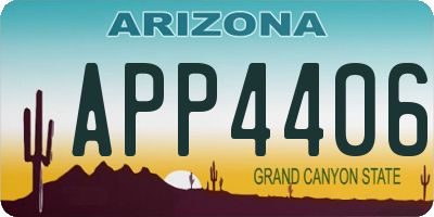 AZ license plate APP4406