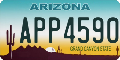 AZ license plate APP4590