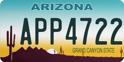 AZ license plate APP4722