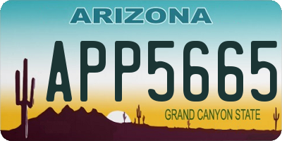AZ license plate APP5665