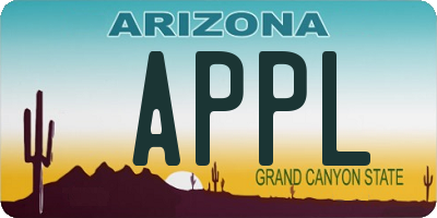 AZ license plate APPL