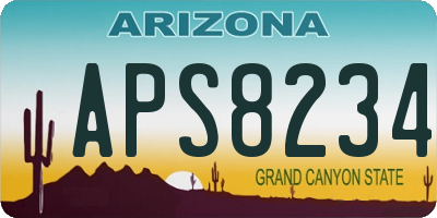 AZ license plate APS8234