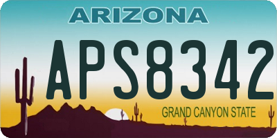 AZ license plate APS8342