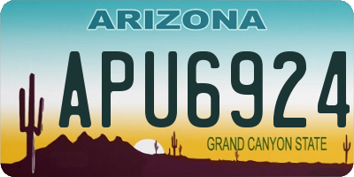 AZ license plate APU6924