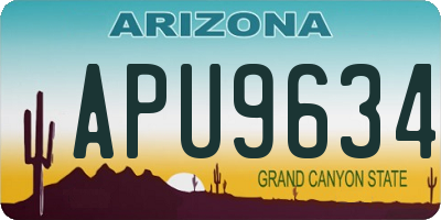 AZ license plate APU9634
