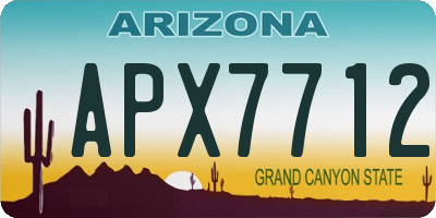 AZ license plate APX7712
