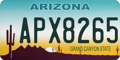 AZ license plate APX8265