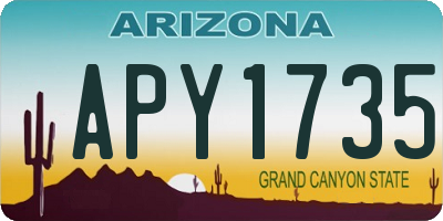 AZ license plate APY1735