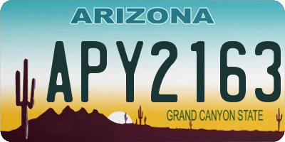 AZ license plate APY2163