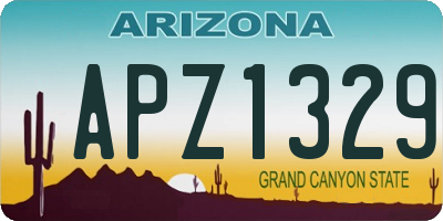 AZ license plate APZ1329