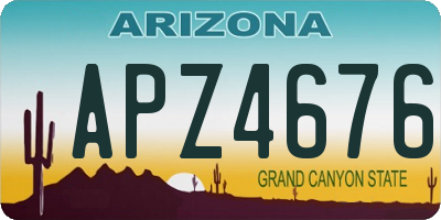 AZ license plate APZ4676