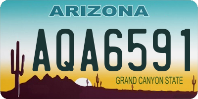 AZ license plate AQA6591