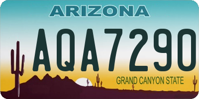 AZ license plate AQA7290