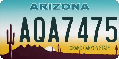 AZ license plate AQA7475