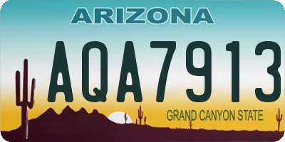 AZ license plate AQA7913