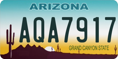 AZ license plate AQA7917