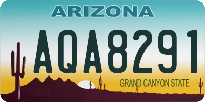 AZ license plate AQA8291