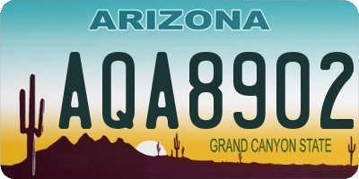 AZ license plate AQA8902