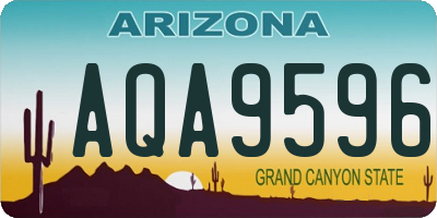 AZ license plate AQA9596
