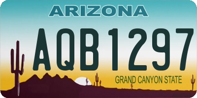 AZ license plate AQB1297