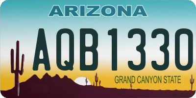 AZ license plate AQB1330