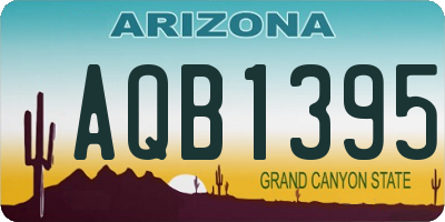 AZ license plate AQB1395