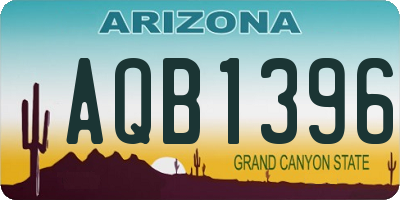 AZ license plate AQB1396