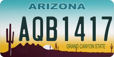 AZ license plate AQB1417