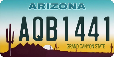 AZ license plate AQB1441