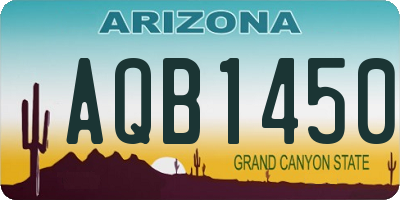 AZ license plate AQB1450