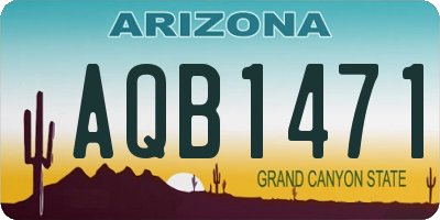 AZ license plate AQB1471