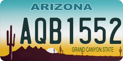 AZ license plate AQB1552