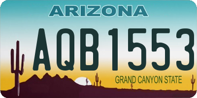 AZ license plate AQB1553