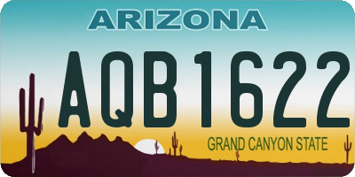 AZ license plate AQB1622